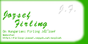 jozsef firling business card